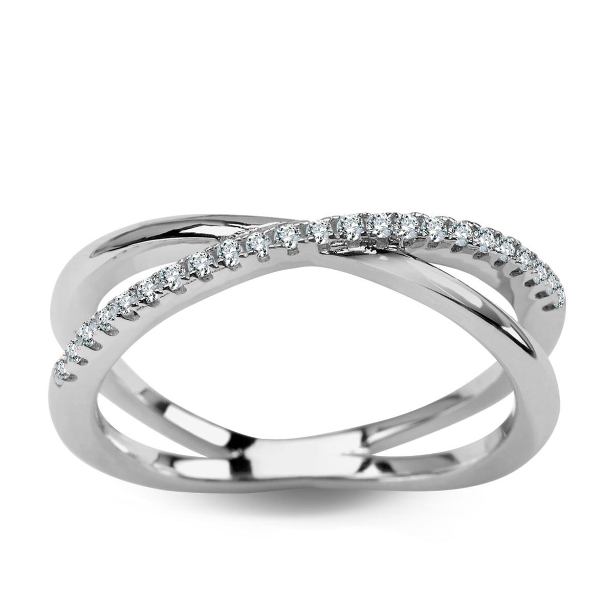 YES Pierścionek srebrny z cyrkoniami - Scarlet