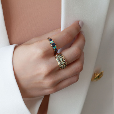 pierścionek-złoty-z-szafirami-kolekcja-wiktoriańska-