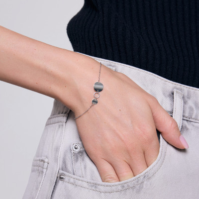 Bransoletka srebrna - koła - Simple Bransoletka srebrna - koła - Simple