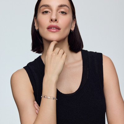 Bransoletka srebrna - koniczynka - Simple 