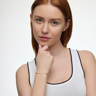 Bransoletka srebrna pozłacana
