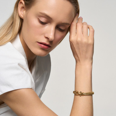 Bransoletka złota z szafirami