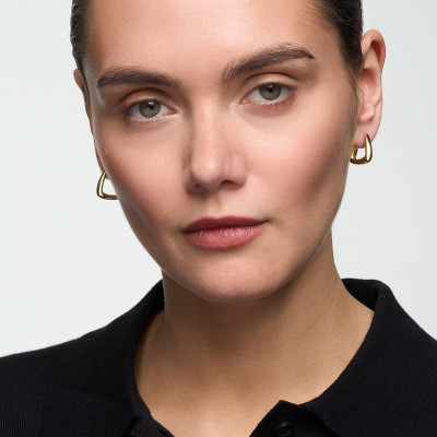 Kolczyki srebrne pozłacane - Bubble