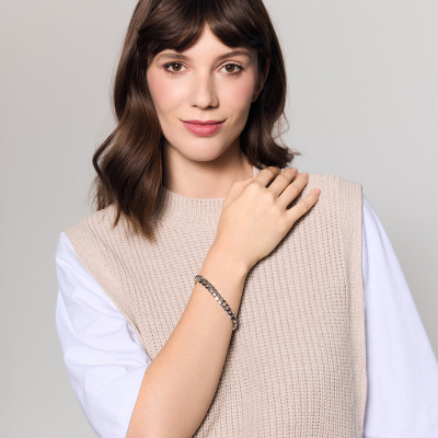 Bransoletka srebrna - pancerka