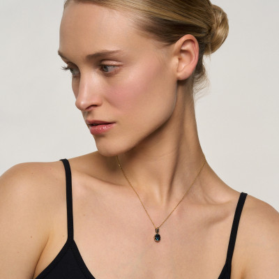 Zawieszka złota z topazem - Kolekcja Wiktoriańska