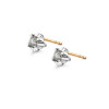 Kolczyki z dwokolorowego złota z diamentami - 0,16 ct - Amore