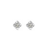 Kolczyki z dwokolorowego złota z diamentami - 0,16 ct - Amore