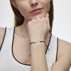 Bransoletka srebrna na czarnym sznurku 