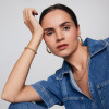 Bransoletka srebrna pozłacana - Simple