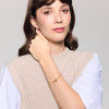 Bransoletka srebrna pozłacana z perłą - Pearls
