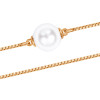 Bransoletka srebrna pozłacana z perłą - Pearls