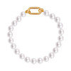 Bransoletka srebrna pozłacana z perłami - Pearls