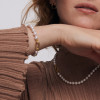 Bransoletka srebrna pozłacana z perłami - Pearls