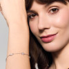 Bransoletka srebrna z cyrkoniami - gwiazdka - Unique 