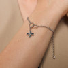 Zawieszka srebrna charms - koniczyna - Love Story