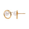 Kolczyki srebrne pozłacane z perłami - Pearls