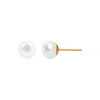 Kolczyki srebrne pozłacane z perłami - Pearls