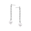 Kolczyki srebrne z perłami i cyrkoniami - Pearls