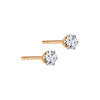Kolczyki złote z diamentem YES Hearts & Arrows - Stella