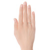 Pierścionek z dwukolorowego złota z diamentem - 0,08 ct -  Amore