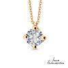 Naszyjnik złoty z diamentem YES Hearts & Arrows - 0,20 ct - Valentine 