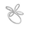 Pierścionek srebrny - kwiat - Rosalie 