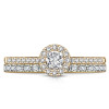 Pierścionek złoty z diamentami H/SI - 0,33 ct - Metropolitan