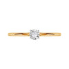 Pierścionek z dwukolorowego złota z diamentem - 0,04 ct - YES illusion