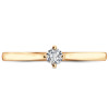 Pierścionek złoty z diamentem YES Hearts & Arrows - 0,08 ct - Valentine