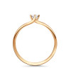 Pierścionek złoty z diamentem YES Hearts & Arrows - 0,08 ct - Valentine