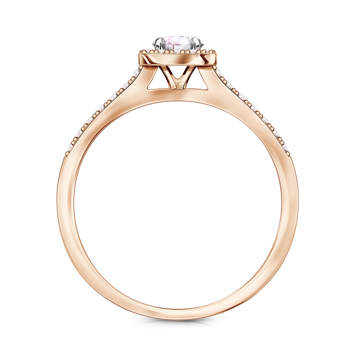 【海外 正規品】 białego z Pierścionek złota YES Idealnym Diamentem z アクセサリー