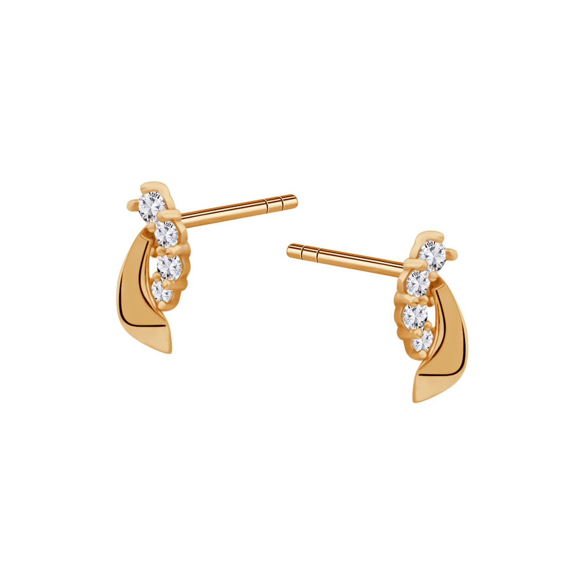 Kolczyki złote z cyrkoniami (ZFB7490 - 45411)