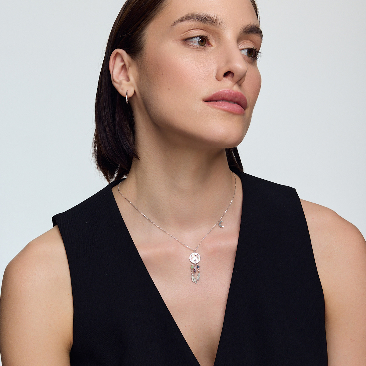 LALyES:-)さん Naszyjnik srebrny pozłacany - łapacz snów - Night Sky