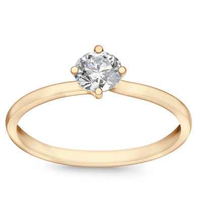 Pierścionek złoty z diamentem laboratoryjnym YES Responsible Diamond - Valentine