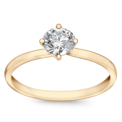 Pierścionek złoty z diamentem H/SI - 0,50 ct - Valentine