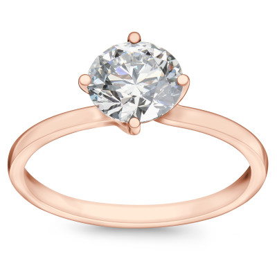 Pierścionek z różowego złota z diamentem laboratoryjnym YES Responsible Diamond - 1 ct - Valentine