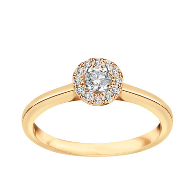 Pierścionek złoty z diamentami - 0,23 ct - Metropolitan