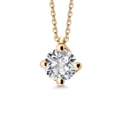 Naszyjnik złoty z diamentem - 0,33 ct - Valentine