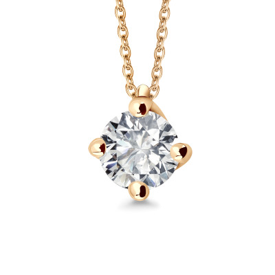 Naszyjnik złoty z diamentem - 0,50 ct - Valentine