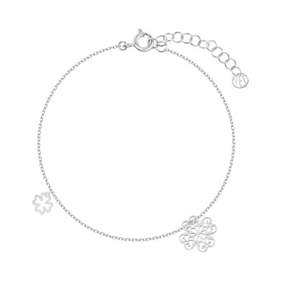 Bransoletka srebrna - koniczyna - Flora