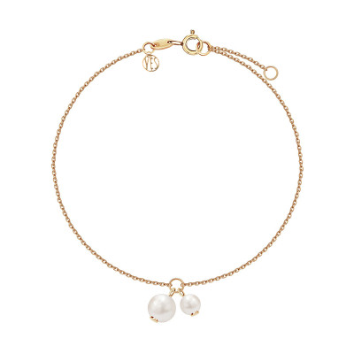 Bransoletka złota z perłami - Pearls