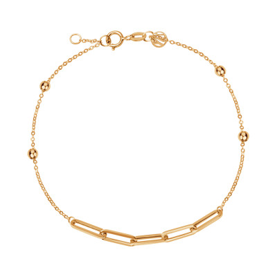 Bransoletka złota - kulki - Chains 