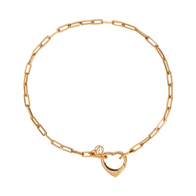 Bransoletka złota - serce - Chains