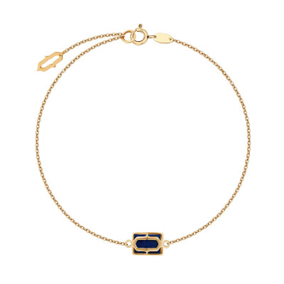 Bransoletka złota z lapis lazuli - Nomad