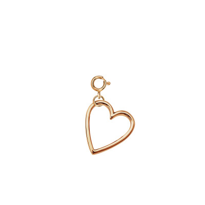 Zawieszka srebrna pozłacana charms - serce - Love Story 