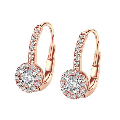 Kolczyki z różowego złota z diamentami - 0,54 ct - Metropolitan