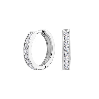 Kolczyki srebrne z cyrkoniami - koła - YES Rings