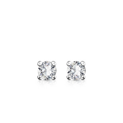Kolczyki z białego złota z diamentami - 0,20 ct - Éternel