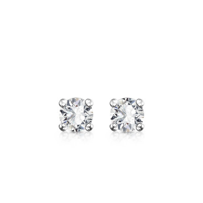 Kolczyki z dwukolorowego złota z diamentami - 0,28 ct - Éternel 