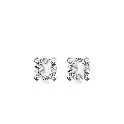 Kolczyki z dwukolorowego złota z diamentami - 0,40 ct - Éternel 